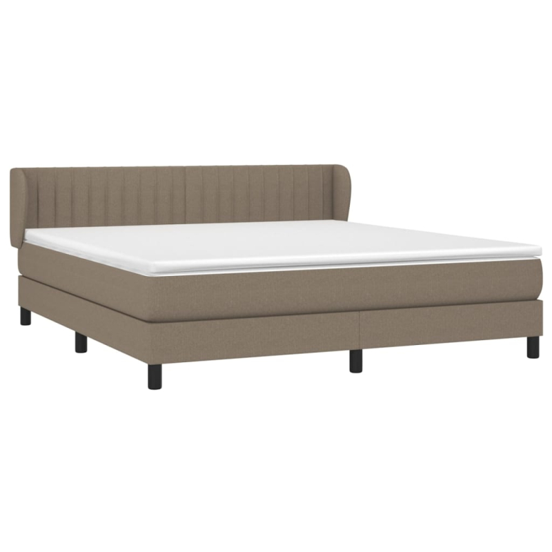 Boxspringbett mit Matratze Taupe 160x200 cm Stoff