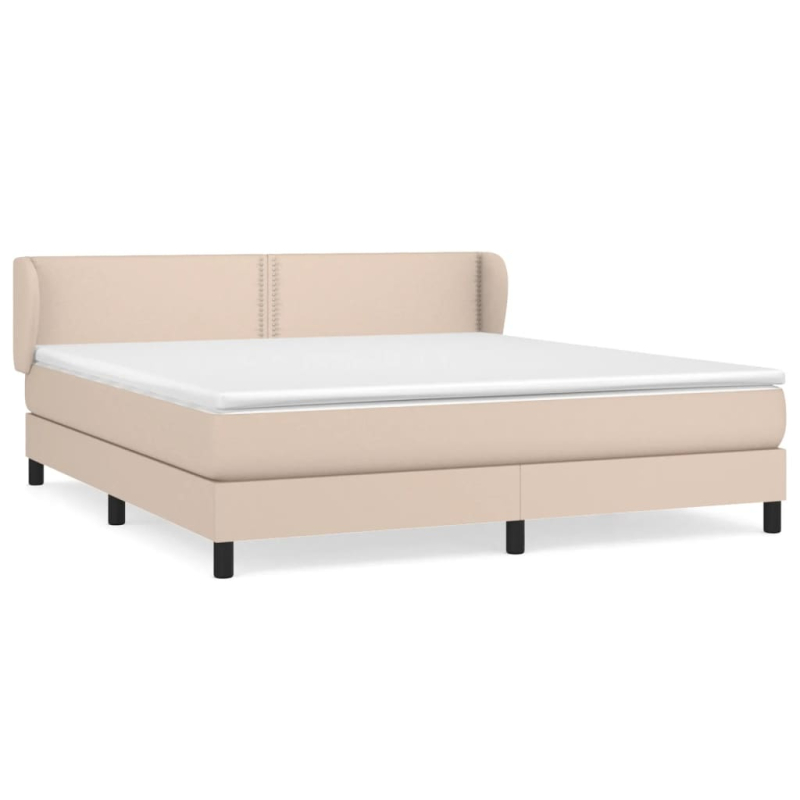 Boxspringbett Matratze Cappuccino-Braun 160x200 cm Kunstleder