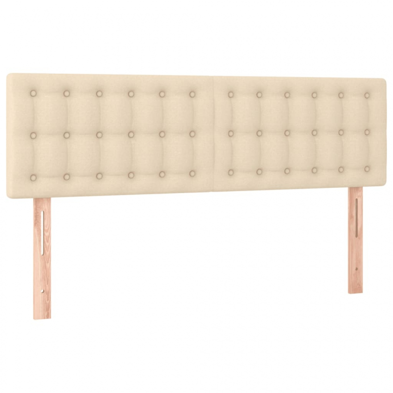 Boxspringbett mit Matratze Creme 140x200 cm Stoff