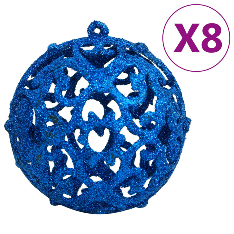 111-tlg. Weihnachtskugel-Set Blau Polystyrol