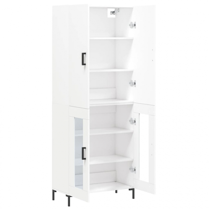 Highboard Weiß 69,5x34x180 cm Holzwerkstoff
