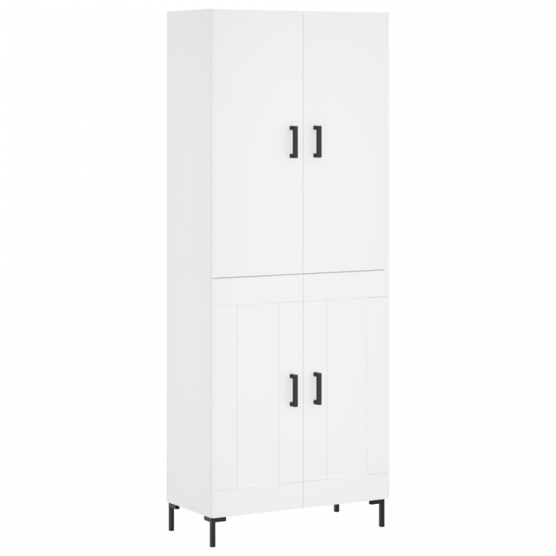 Highboard Weiß 69,5x34x180 cm Holzwerkstoff
