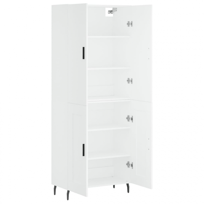 Highboard Weiß 69,5x34x180 cm Holzwerkstoff