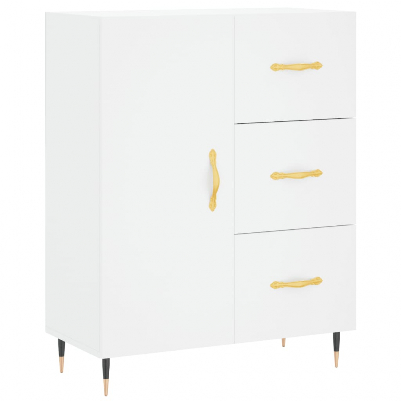 Highboard Weiß 69,5x34x180 cm Holzwerkstoff