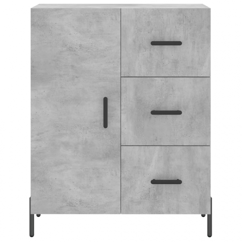Highboard Betongrau 69,5x34x180 cm Holzwerkstoff