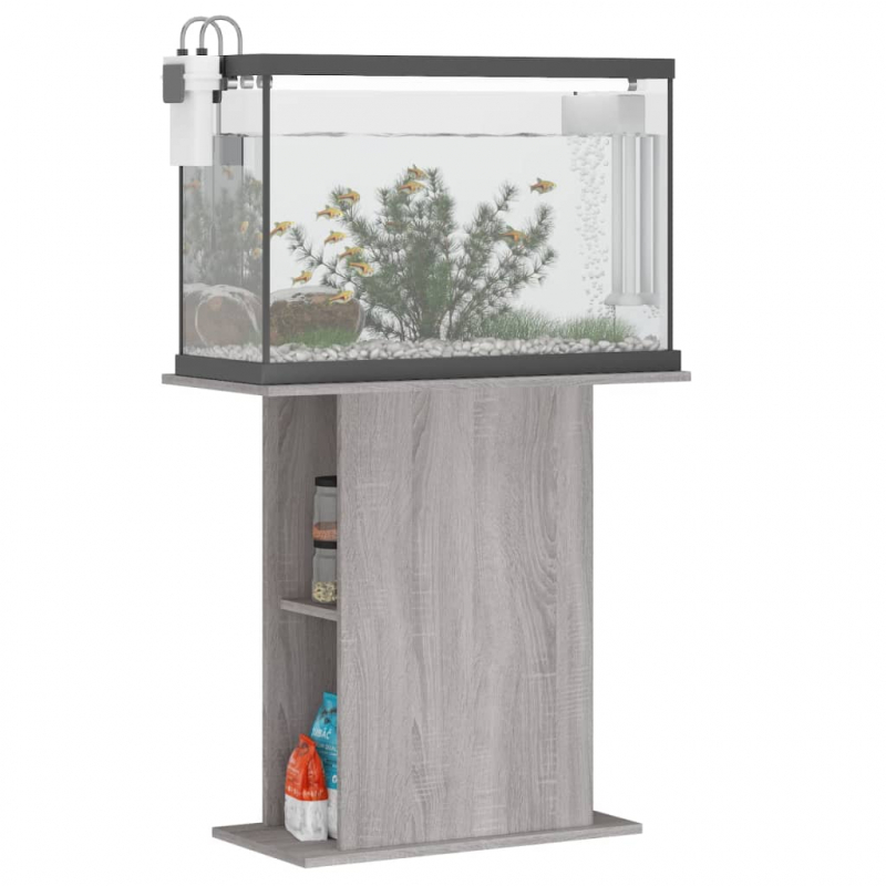 Aquariumständer Grau Sonoma 75x36x72,5 cm Holzwerkstoff