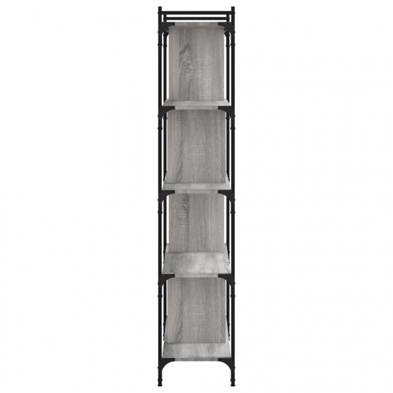Bücherregal 5 Böden Grau Sonoma 76x32x158 cm Holzwerkstoff