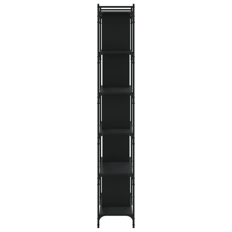Bücherregal 6 Böden Schwarz 76x32x192 cm Holzwerkstoff
