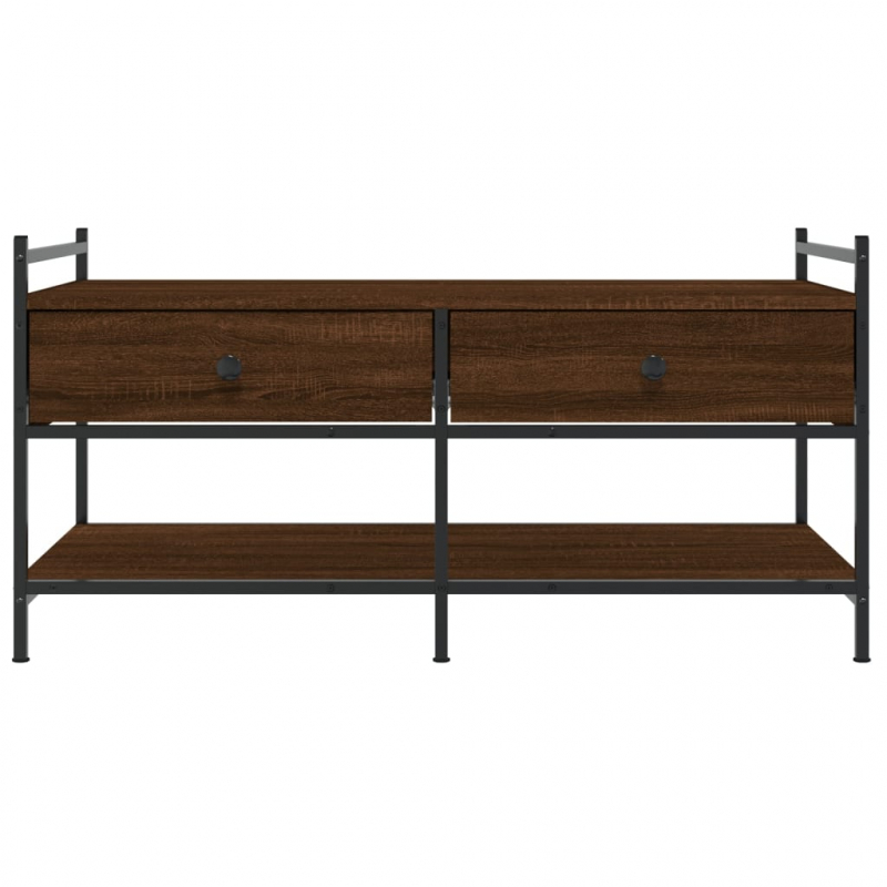 Couchtisch Braun Eichen-Optik 99x50x50 cm Holzwerkstoff