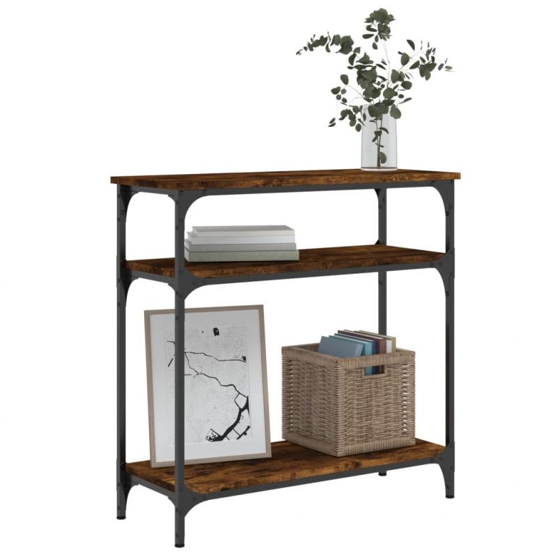 Konsolentisch Räuchereiche 75x29x75 cm Holzwerkstoff
