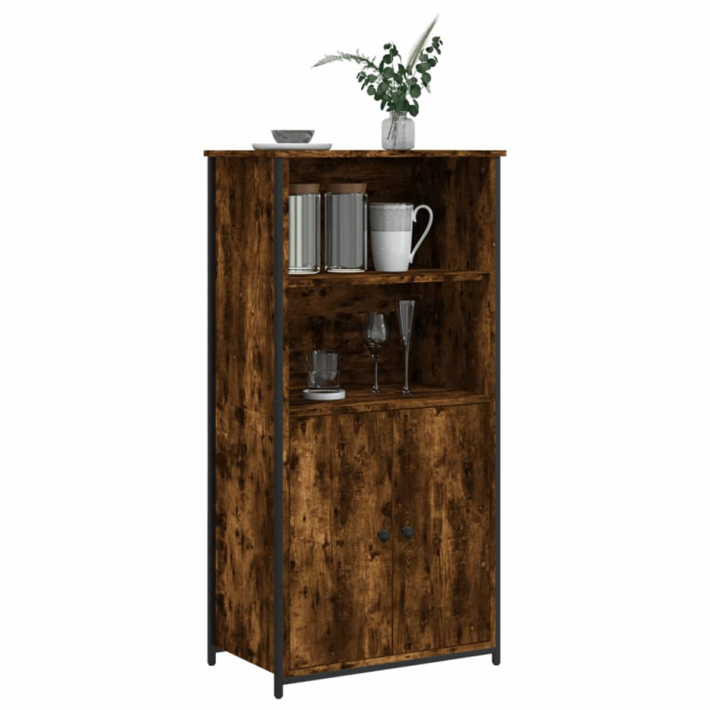 Highboard Räuchereiche 62x36x121,5 cm Holzwerkstoff