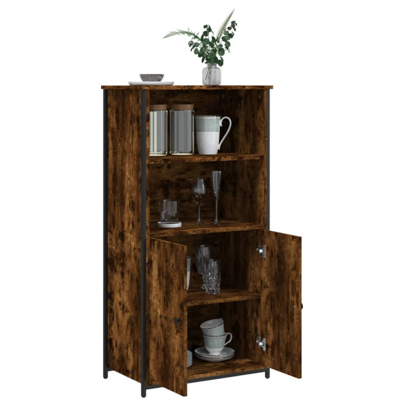Highboard Räuchereiche 62x36x121,5 cm Holzwerkstoff