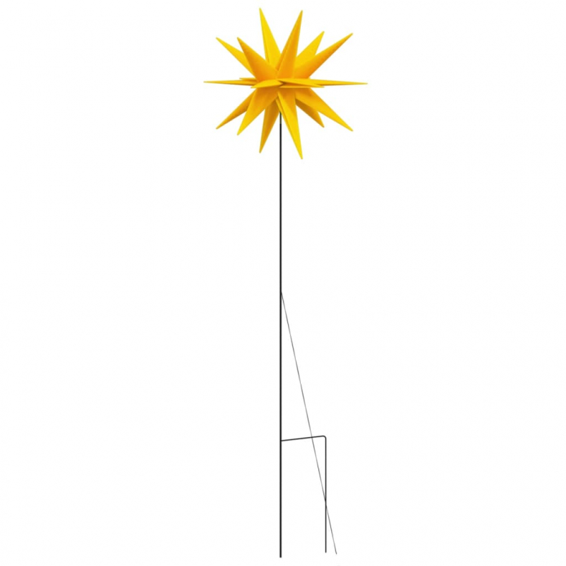 LED-Weihnachtsstern mit Erdspieß Faltbar Gelb 57 cm