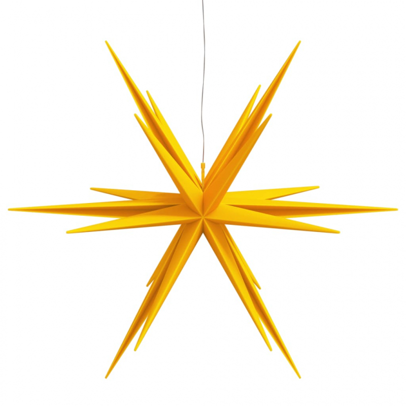LED-Weihnachtsstern Faltbar Gelb 100 cm