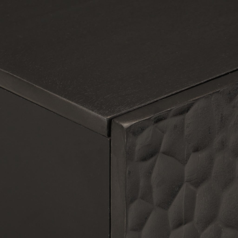 Waschbeckenunterschrank Schwarz 62x33x58 cm Massivholz Mango