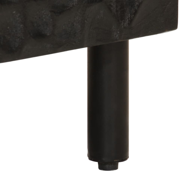 Waschbeckenunterschrank Schwarz 62x33x58 cm Massivholz Mango