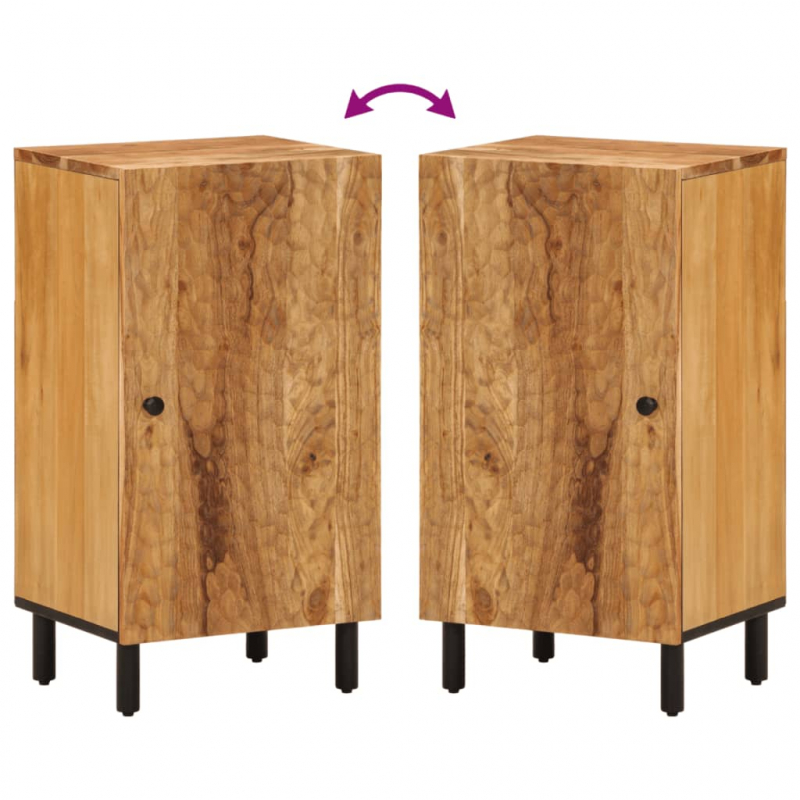 Beistellschrank 40x33x75 cm Massivholz Akazie