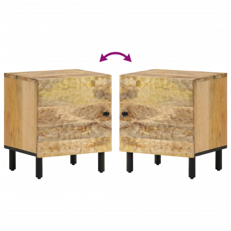 Nachttisch 40x33x46 cm Massivholz Mango