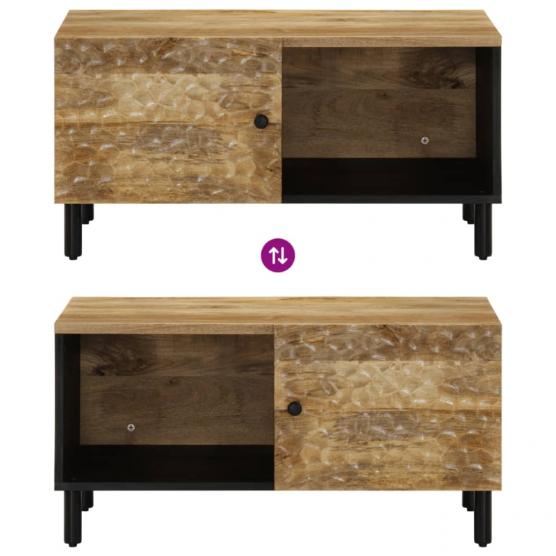 Couchtisch 80x50x40 cm Massivholz Mango