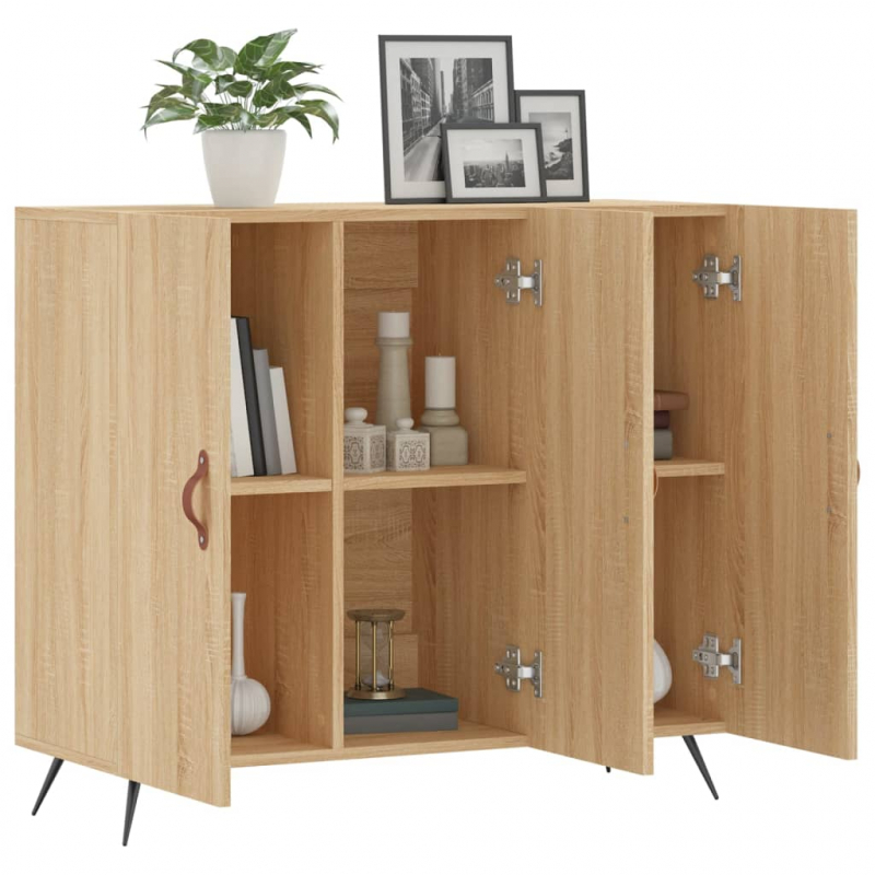 Sideboard Sonoma-Eiche 90x34x80 cm Holzwerkstoff
