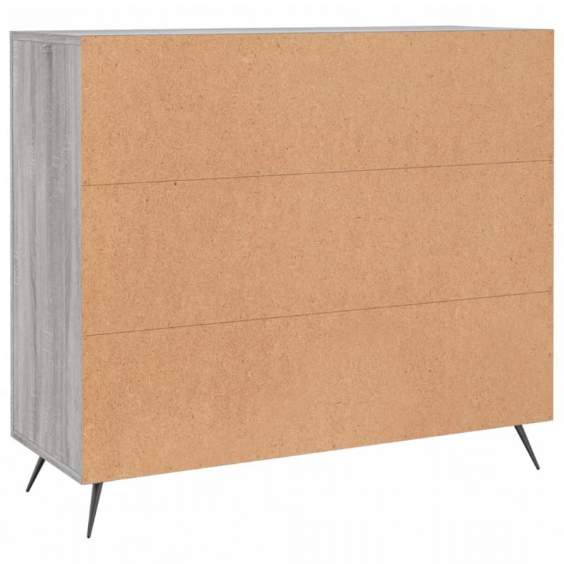 Sideboard Grau Sonoma 90x34x80 cm Holzwerkstoff
