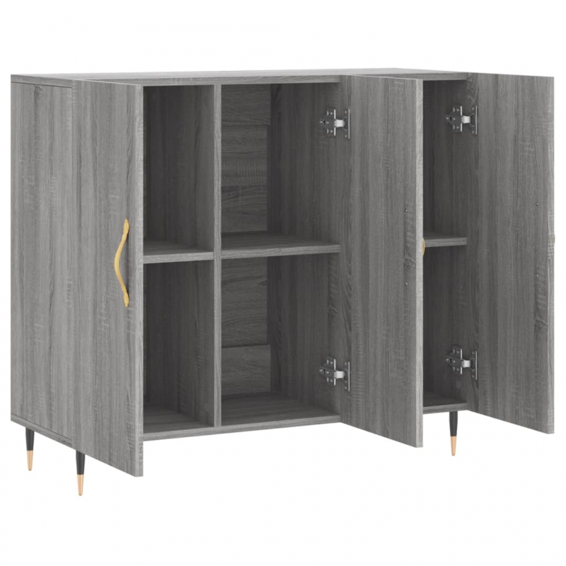 Sideboard Grau Sonoma 90x34x80 cm Holzwerkstoff