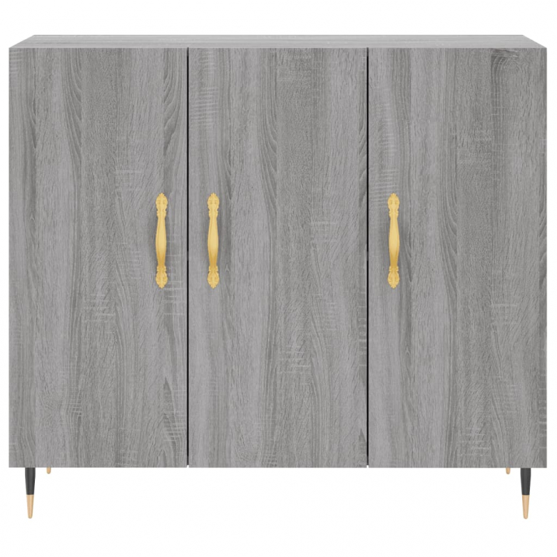 Sideboard Grau Sonoma 90x34x80 cm Holzwerkstoff