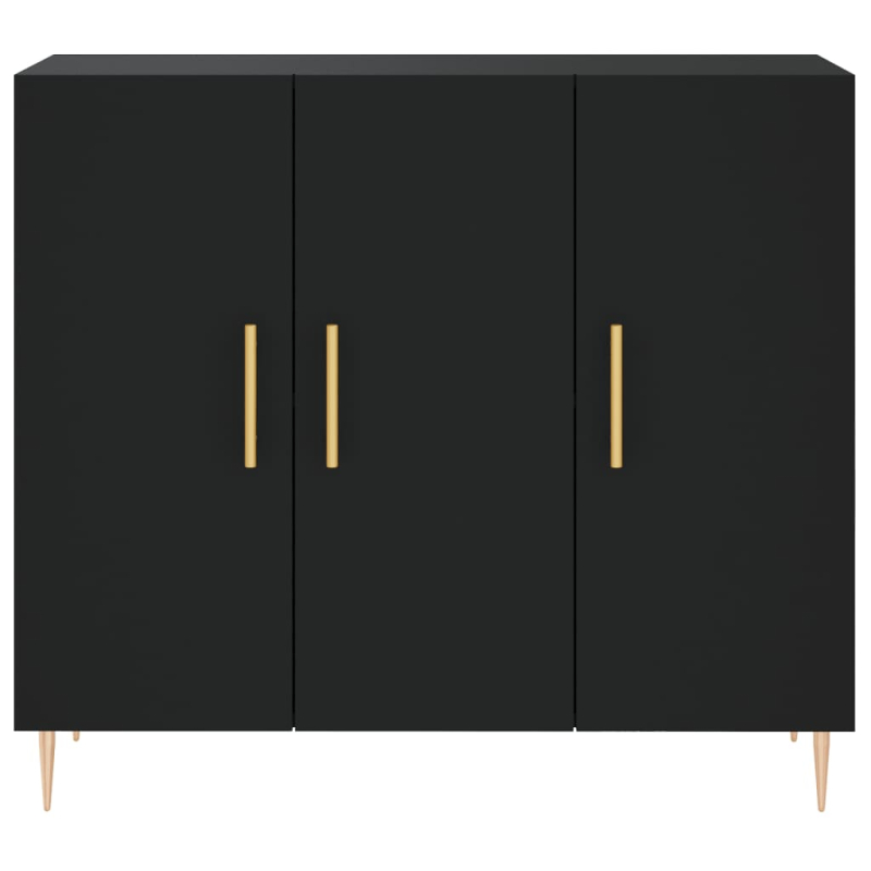 Sideboard Schwarz 90x34x80 cm Holzwerkstoff