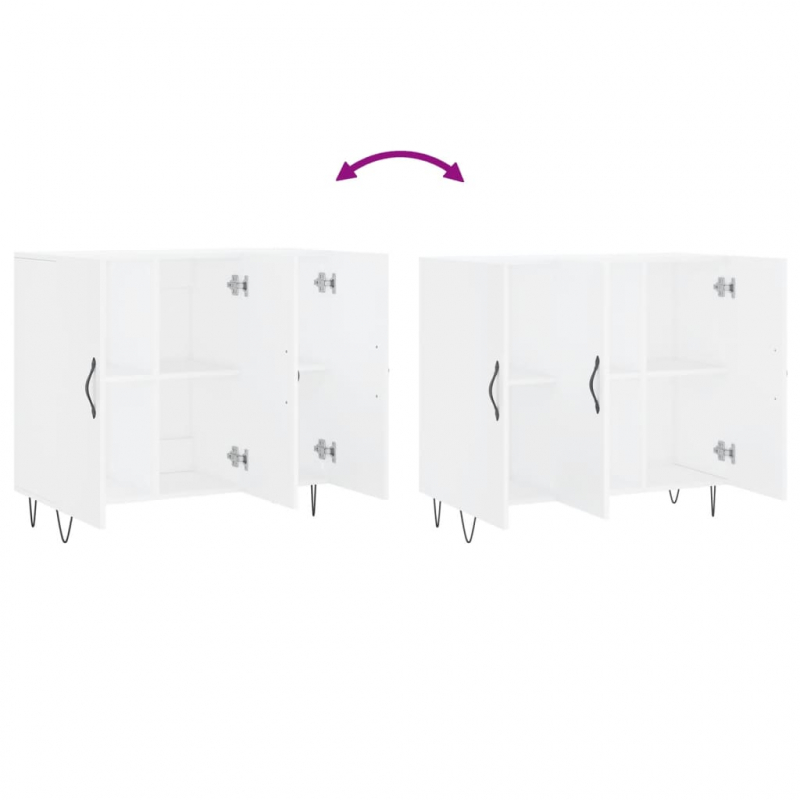 Sideboard Weiß 90x34x80 cm Holzwerkstoff