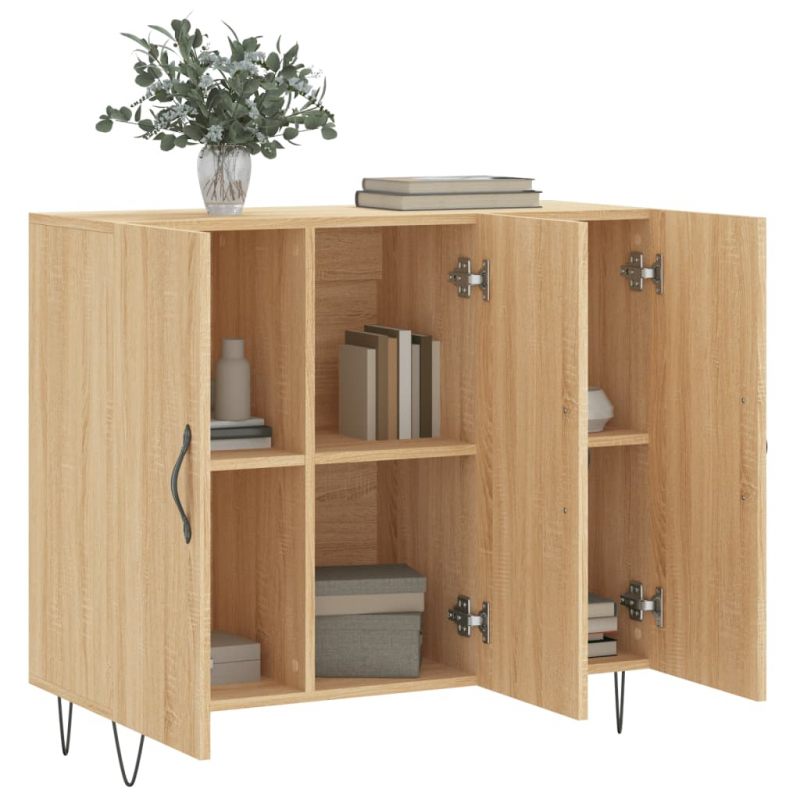 Sideboard Sonoma-Eiche 90x34x80 cm Holzwerkstoff