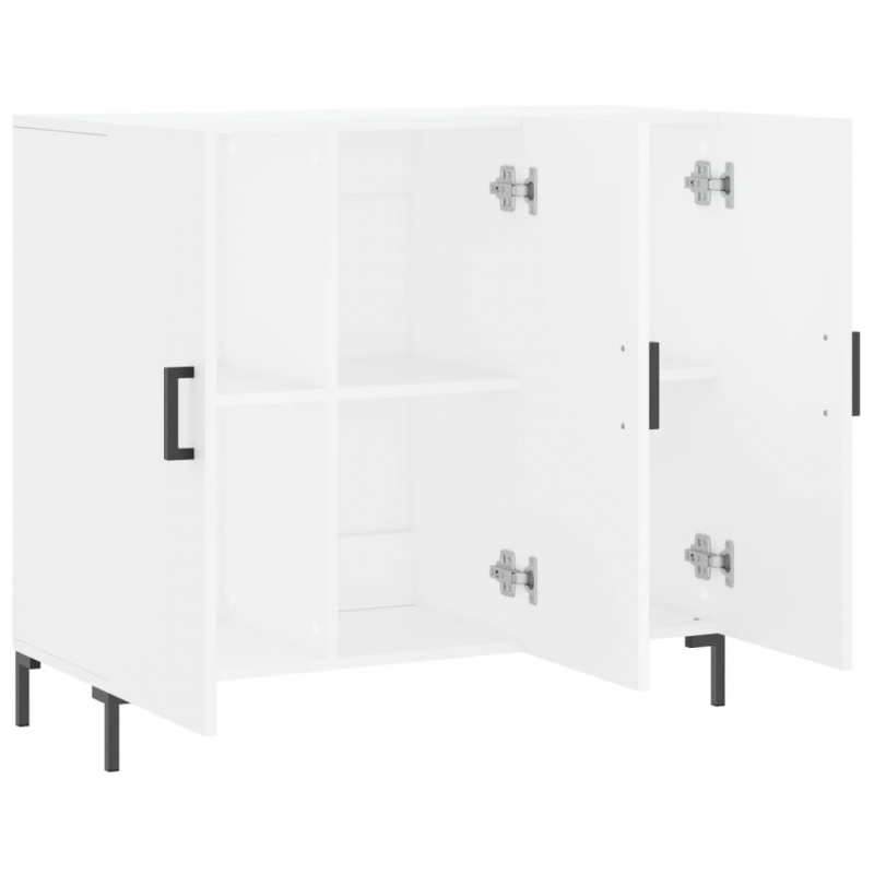 Sideboard Weiß 90x34x80 cm Holzwerkstoff