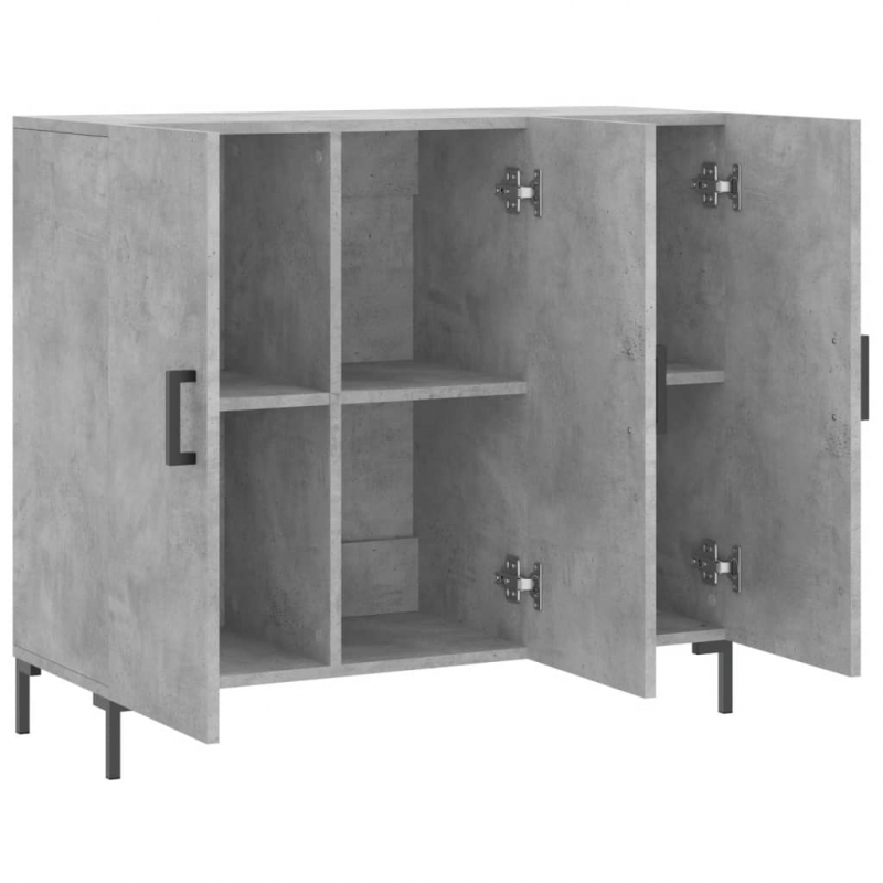 Sideboard Betongrau 90x34x80 cm Holzwerkstoff
