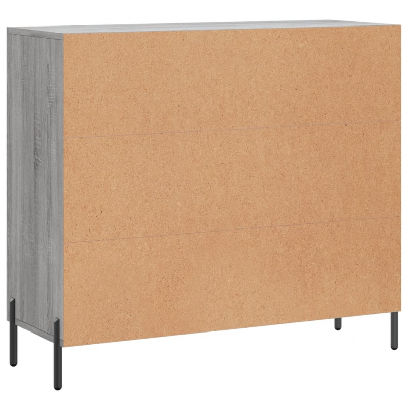 Sideboard Grau Sonoma 90x34x80 cm Holzwerkstoff