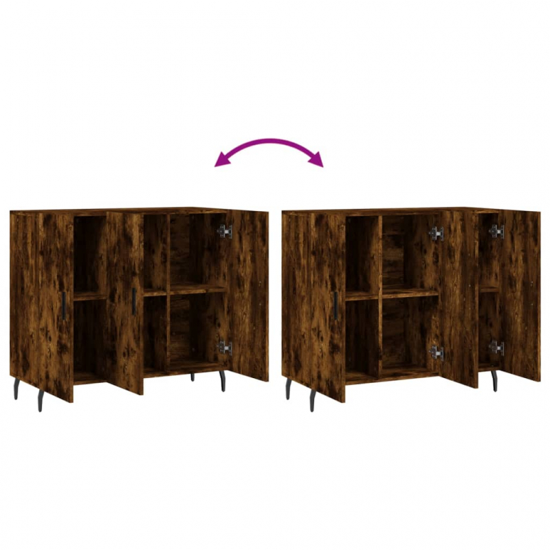 Sideboard Räuchereiche 90x34x80 cm Holzwerkstoff