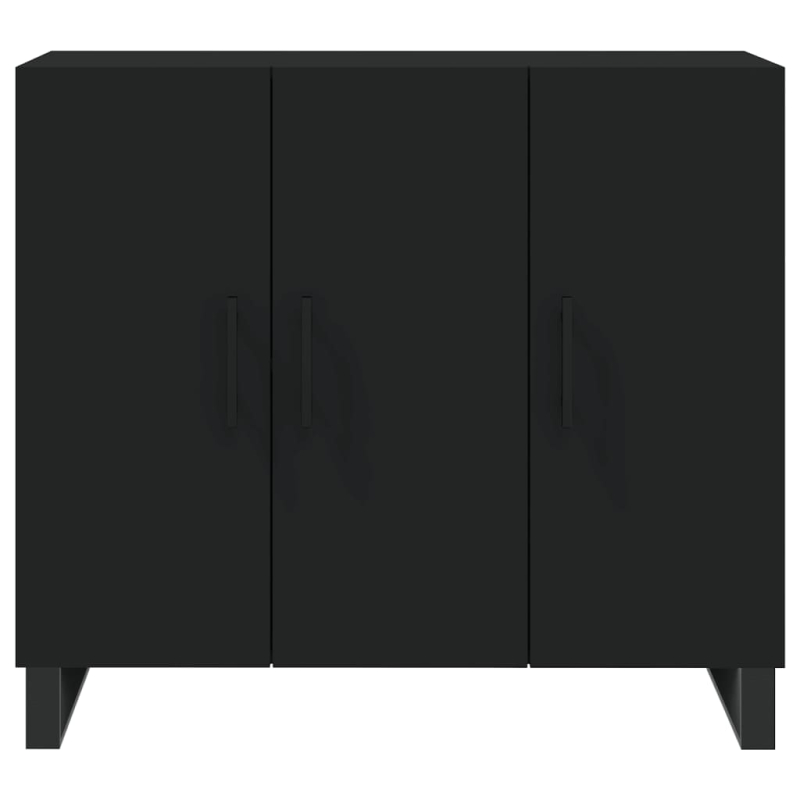 Sideboard Schwarz 90x34x80 cm Holzwerkstoff
