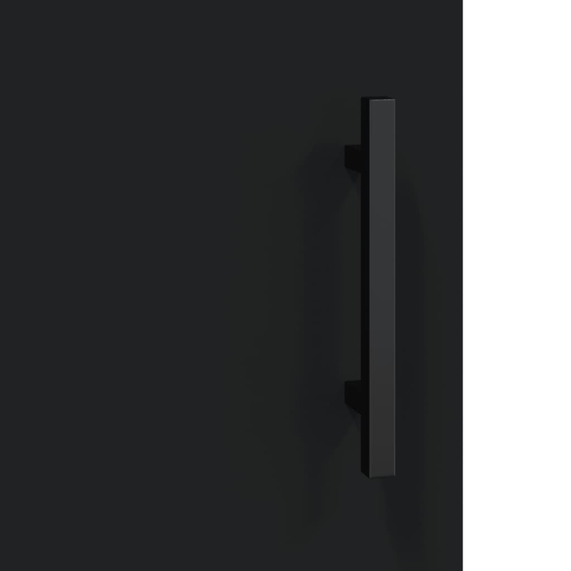 Sideboard Schwarz 90x34x80 cm Holzwerkstoff