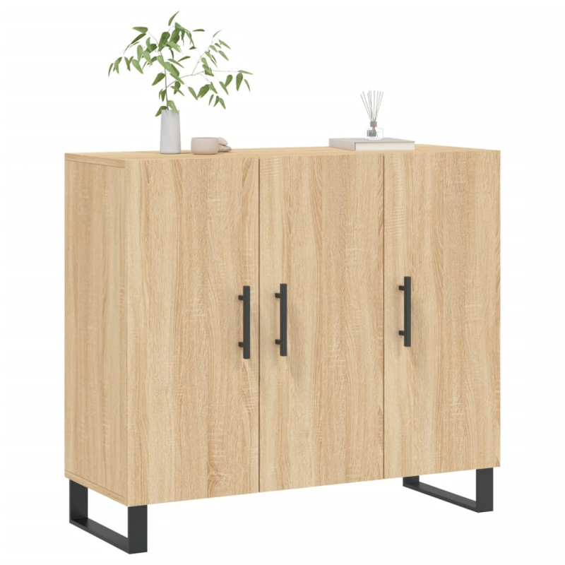 Sideboard Sonoma-Eiche 90x34x80 cm Holzwerkstoff