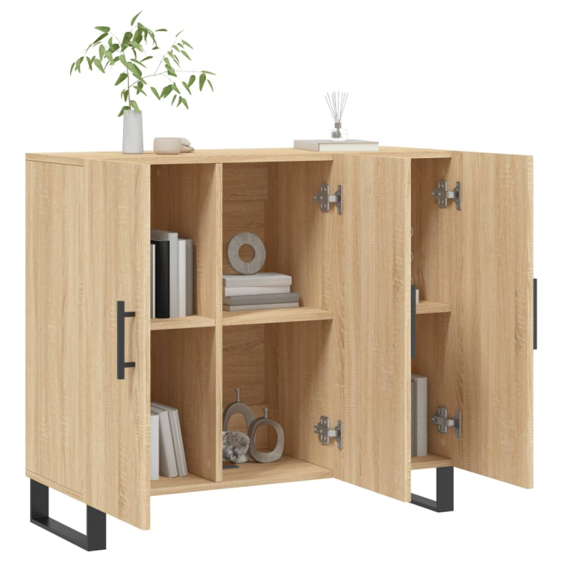 Sideboard Sonoma-Eiche 90x34x80 cm Holzwerkstoff