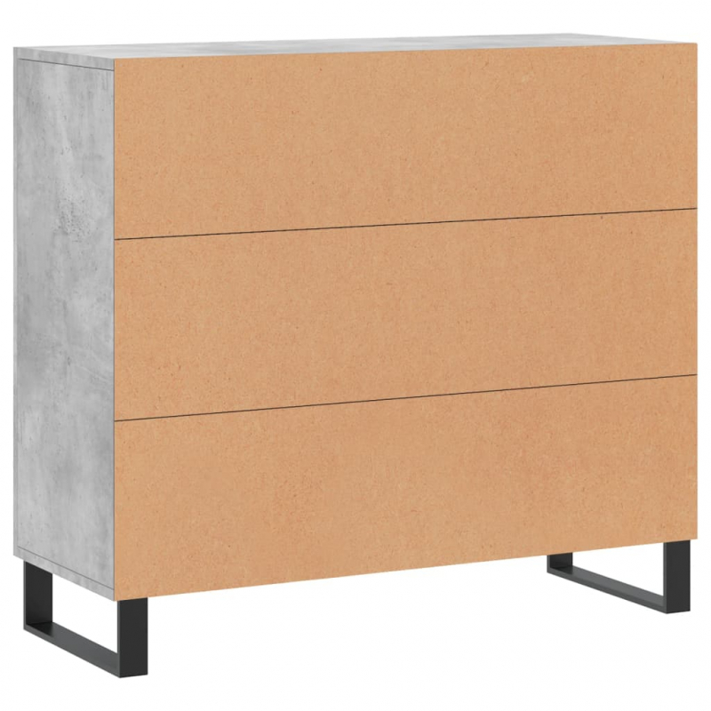 Sideboard Betongrau 90x34x80 cm Holzwerkstoff