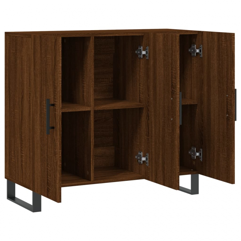 Sideboard Braun Eichen-Optik 90x34x80 cm Holzwerkstoff