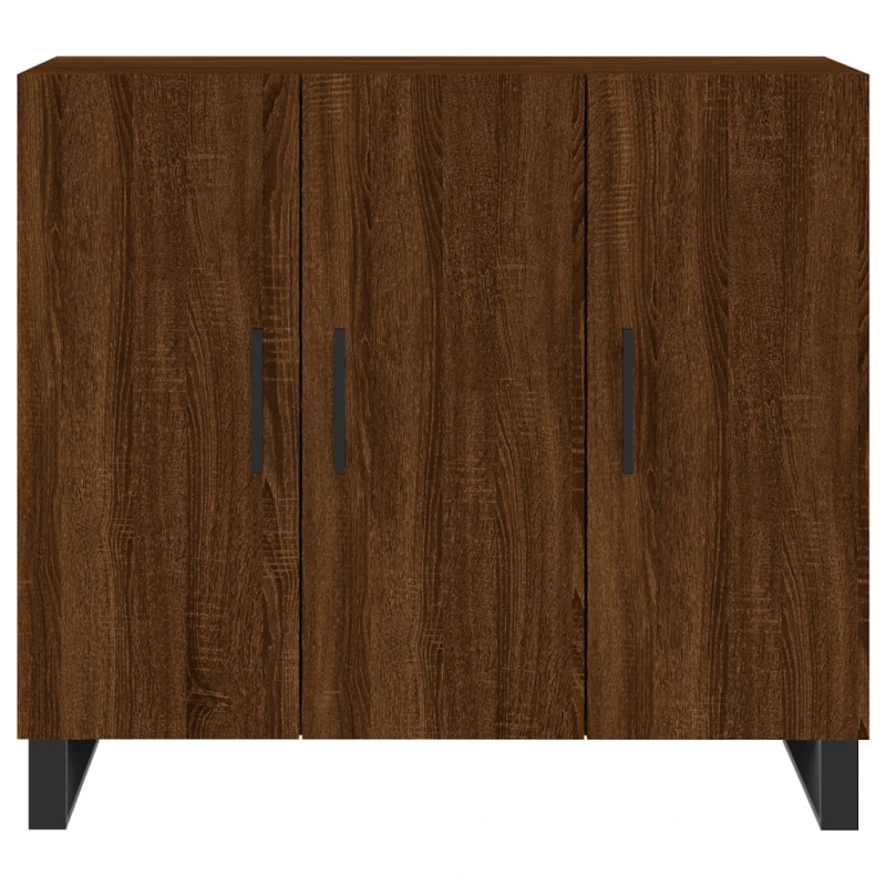 Sideboard Braun Eichen-Optik 90x34x80 cm Holzwerkstoff