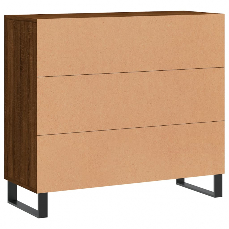 Sideboard Braun Eichen-Optik 90x34x80 cm Holzwerkstoff