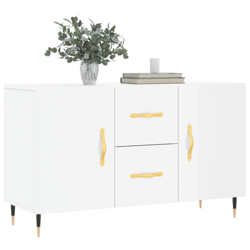 Sideboard Hochglanz-Weiß 100x36x60 cm Holzwerkstoff