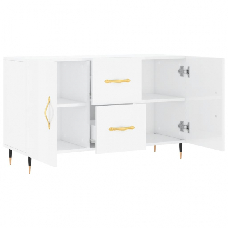 Sideboard Hochglanz-Weiß 100x36x60 cm Holzwerkstoff