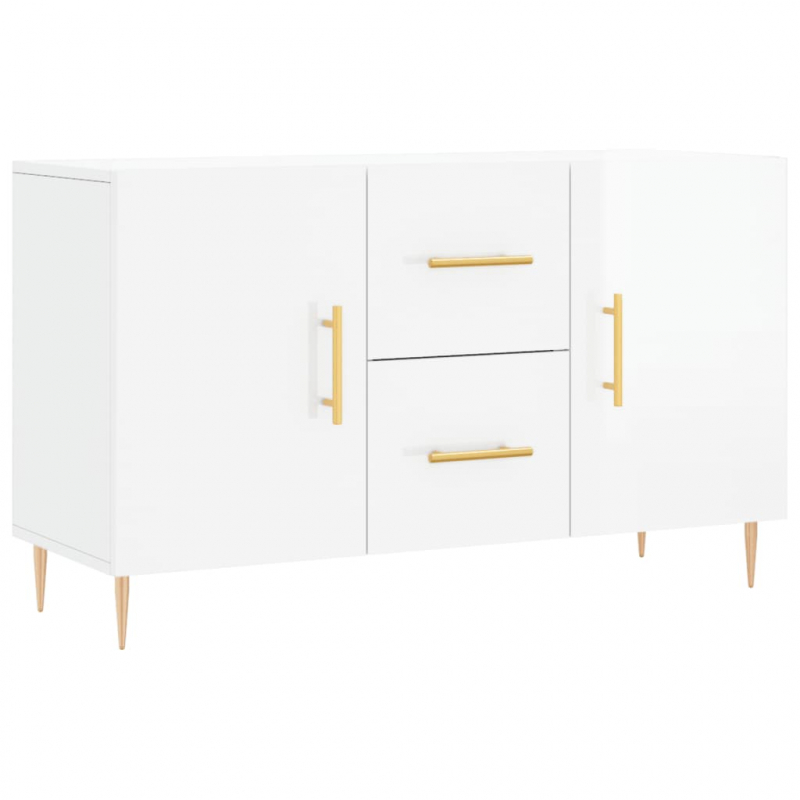 Sideboard Hochglanz-Weiß 100x36x60 cm Holzwerkstoff