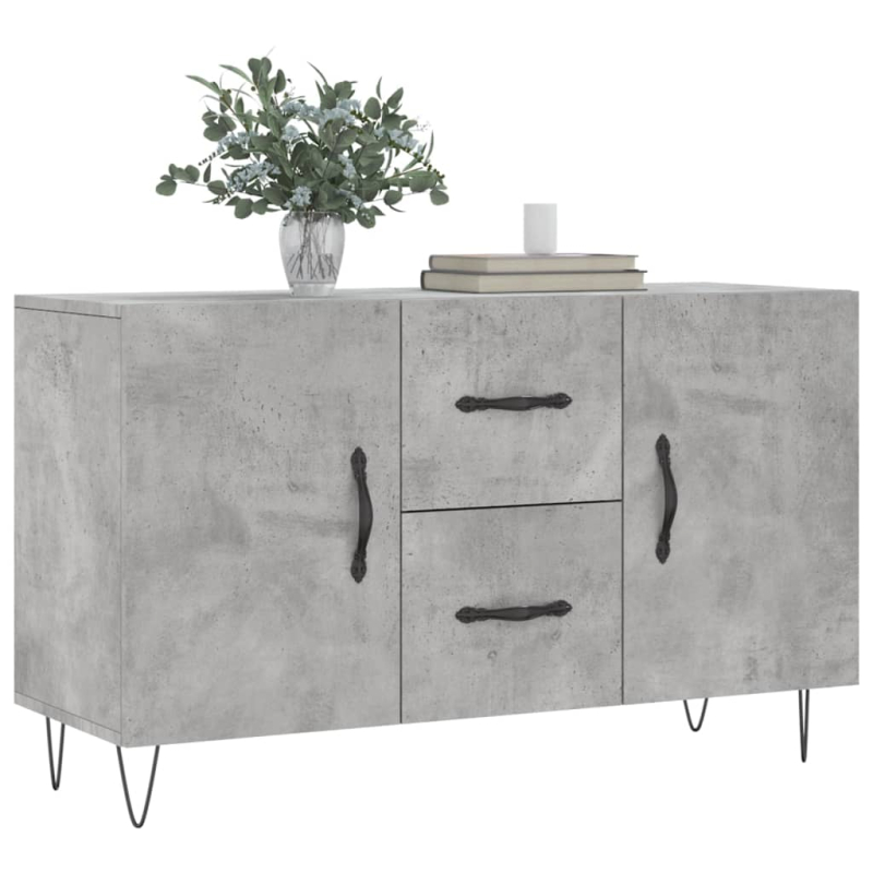 Sideboard Betongrau 100x36x60 cm Holzwerkstoff
