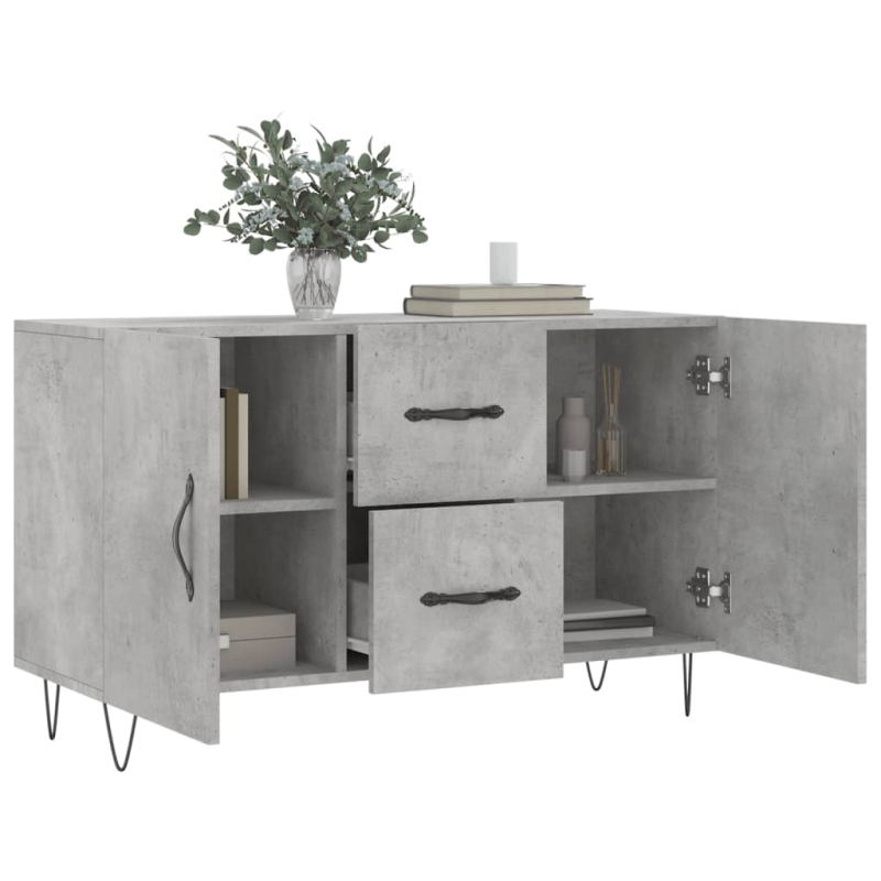 Sideboard Betongrau 100x36x60 cm Holzwerkstoff