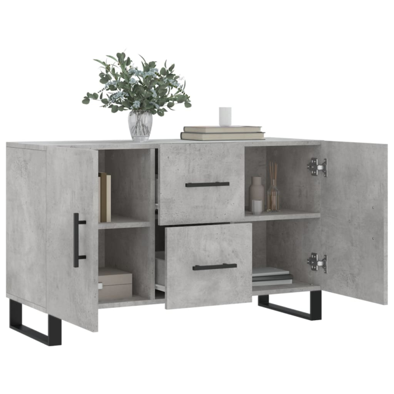 Sideboard Betongrau 100x36x60 cm Holzwerkstoff