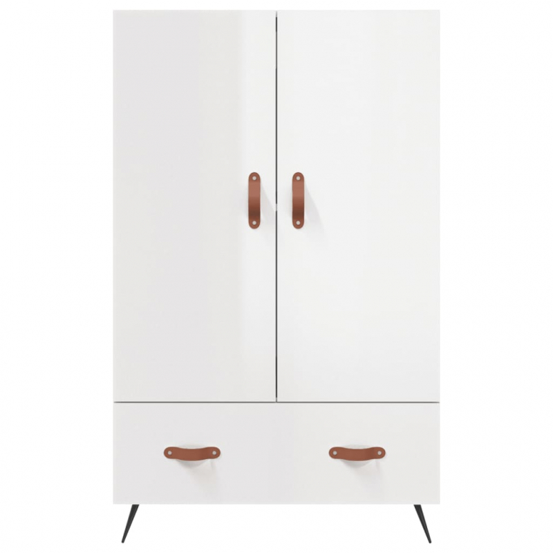 Highboard Hochglanz-Weiß 69,5x31x115 cm Holzwerkstoff