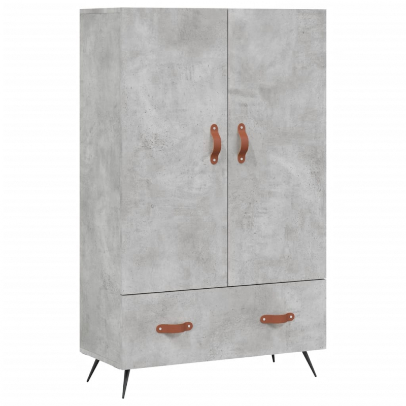 Highboard Betongrau 69,5x31x115 cm Holzwerkstoff